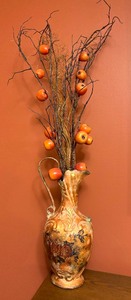 lot 260 image: Faux Floral Arrangement in Beautiful Vase