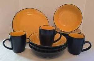 lot 151 image: Vibrant Gibson Home Dinnerware Set