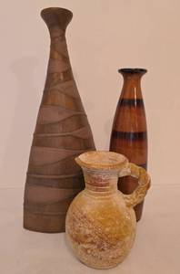 lot 300 image: Three Unique Decorative Vases