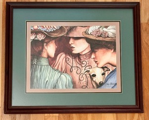 lot 136 image: Gay Talbott Framed Print Ladies