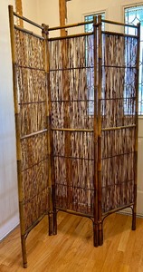 lot 137 image: Bamboo Three Panel Room Divider