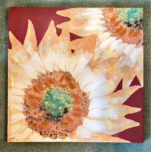lot 147 image: Large Floral Canvas Print Painting