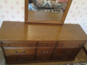 lot 34 image: Dresser measuring 60 x 18 x 30 with...