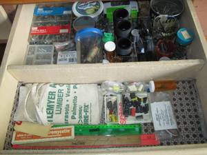 lot 93 image: Drawer filled with fasteners and ot...