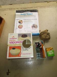 lot 130 image: Vintage canteen, vaporizer, hair an...