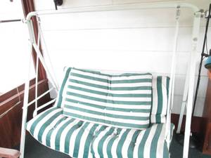 lot 3 image: Metal framed patio swing...