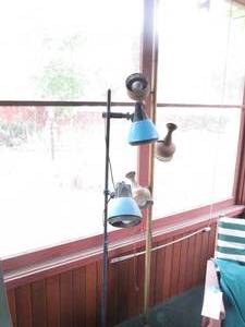 lot 6 image: Tall pole lamp and a floor lamp...