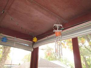 lot 223 image: String of party patio lights and se...