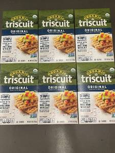 lot 40 image: CT 3 - Lot of 6 Organic Triscuit Original Crackers Made with Sea Salt - 9 oz Boxes