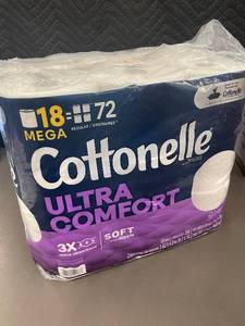 lot 207 image: Cottonelle Ultra Comfort Mega Toilet Paper 18 Rolls