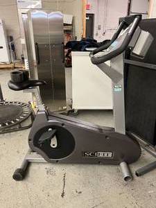 lot 48 image: MSRP $8000 SciFit ISO 7000 Exercise Gym Workout Bi-Directional Upright Bike - Use House Program...To Program Your Own You Will Need To Buy A New Key - Available Online - Great Working Condition