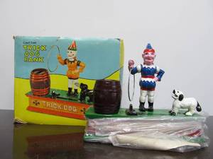 lot 11 image: Cast Iron Trick Dog Mechanical Coin Bank wBox