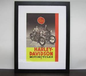 lot 18 image: Decorative HARLEY DAVIDSON 1935 Poster Print
