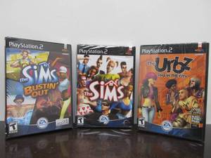 lot 41 image: Group of Brand New Sealed Playstation PS2 Video Games - SIMS