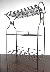 lot 225 image: Great Looking Mid Century Wire MusicRecord Player Stand or Table #2
