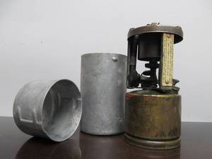 lot 233 image: Very Cool Old US Marked WW2 Brass Camp Stove - Dated 1945 