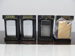 lot 55 image: Lot of 4 Brand New Unused ZIPPO Lighters