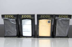 lot 56 image: Lot of 4 Brand New Unused ZIPPO Lighters