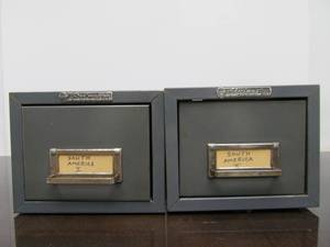lot 94 image: Excellent Clean Estate Lot of Vintage Stamps in Metal Cabinet