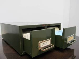 lot 95 image: Excellent Clean Estate Lot of Vintage Stamps in Metal Cabinet