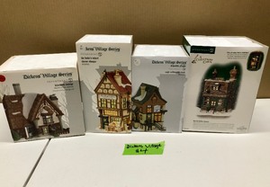 lot 205 image: &nbspLot of 4 Mint in Box Dickens Christmas Village Buildings