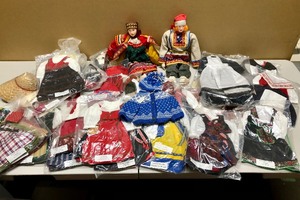 lot 157 image: Excellent quality of Handmade etc Scandinavian Outfits for 18 Dolls