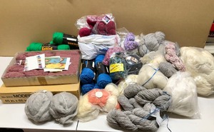 lot 170 image: Large Estate Lot of Quality Wool & Knitting Material