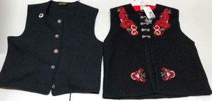 lot 175 image: 2 Wool NorwayAlpine Style Sweater Vests - Vrikke & Vitabella