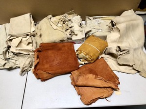 lot 180 image: Large Lot of Genuine Leather Animal Hides