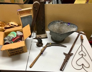 lot 169 image: Large Lot of Vintage & Antique Primitives Metal Doll Accessories etc
