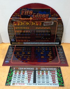lot 277 image: Lot of 3 Slot Machine Glass Faces