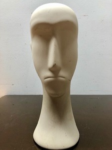 lot 304 image: Very Cool Signed Modernist Head Bust Sculpture
