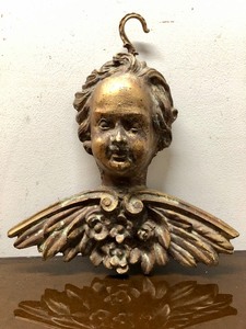 lot 306 image: Large & Ornate Vintage 1960s AngelCherub Form Hanger from Macys in St. Paul