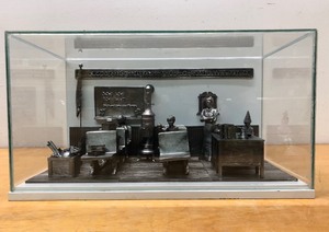lot 334 image: Impressive Signed MICHAEL RUCKER Pewter Schoolhouse 