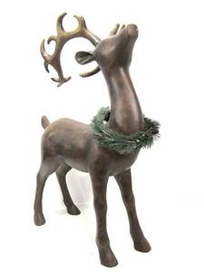 lot 382 image: LARGE Christmas Reindeer Display Statue