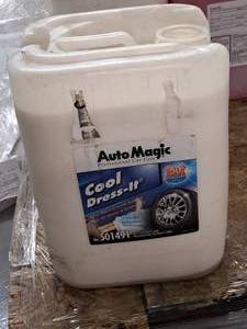 lot 218 image: Lot of (5) Auto Magic Cool Dress-It Water Based Silicone Dressing 5-gallon Plastic Jug