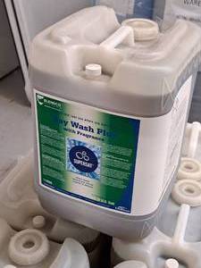 lot 223 image: Lot of (3) DuBois Blendco Systems Bay Wash Plus 5-gallon Plastic Jug