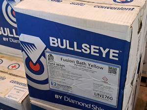 lot 121 image: Lot of (3 Cases) Diamond Shine Bullseye Fusion Bath Yellow DynaShine-Low Foaming Yellow Low pH Process and Surface Enhancer 5gal Case Pack 2.5-gallon Plastic Jug 2-count ( 6 total items )