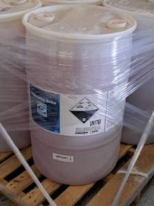 lot 295 image: Lot of (1) DuBois Blendco Systems Lightning Brite 30-gallon Plastic Drum