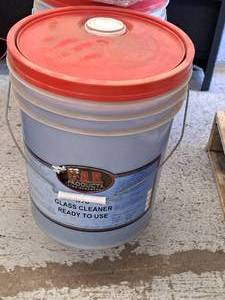 lot 417 image: Lot of (5) C.A.R. Products RTU Ready To Use Glass Cleaner 5-gallon Plastic Pail