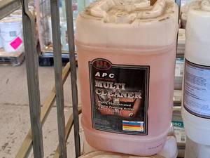 lot 423 image: Lot of (4) C.A.R. Products APC Multi Cleaner 5-gallon Plastic Jug