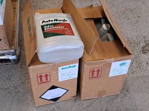 lot 451 image: Lot of (2 Boxes) Auto Magic No. 37 Odor Eliminator 1-Gallon Jug 4-count ( 8 total items )