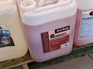 lot 472 image: Lot of (3) Auto Magic Performance Plus Pro Red Degreaser All-Purpose Degreaser 501430 5-gallon Plastic Jug