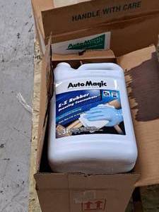 lot 506 image: Lot of (1 Box) Auto Magic E-Z Rubber Dressing Concentrate No. 34 Water-Based Dressing 1-Gallon Plastic Jug 4-count ( 4 total items )