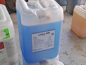 lot 587 image: Lot of (2) Diamond Shine Lime Off Wall Cleaner 31135 5-gallon Plastic Jug