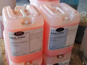 lot 858 image: Lot of (2) C.A.R. Products Final Shine Show Car Lustre Enhancer 5-gallon Plastic Pail
