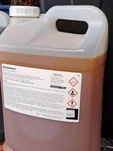 lot 875 image: Lot of (1) Chem Quest Rainshield Total Vehicle Protectant DreamsicleYellow 2.5-gallon Plastic Jug