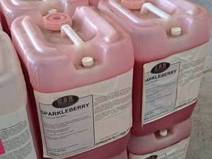 lot 842 image: Lot of (2) C.A.R. Products Sparkleberry Premium All Purpose Dressing 5-gallon Plastic Jug