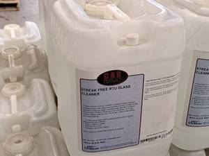 lot 521 image: Lot of (6) C.A.R. Products Streak Free RTU Ready To Use Glass Cleaner 5-gallon Plastic Jug