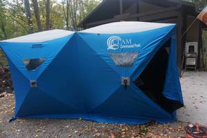 lot 3 image: Clam Command Post Ice 6 Person Fishing Shelter